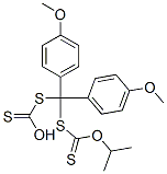 [Bis(4-methoxyphenyl)methylenebisthio]bis[thioformic acid O-isopropyl] ester