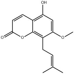 5-Hydroxy-7-methoxy-8-(3-methyl-2-butenyl)-2H-1-benzopyran-2-one