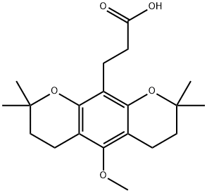 3,4,7,8-Tetrahydro-5-methoxy-2,2,8,8-tetramethyl-2H,6H-benzo[1,2-b:5,4-b']dipyran-10-propionic acid