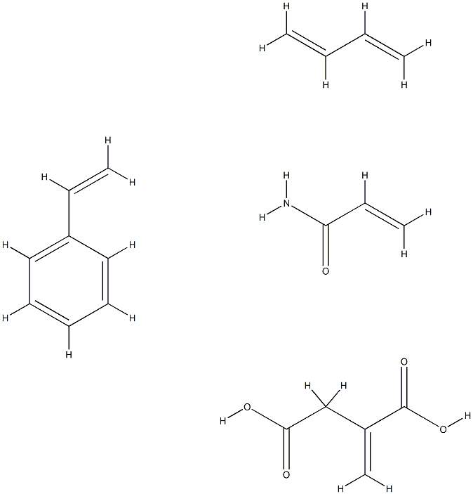亚甲基丁二酸与1,3-丁二烯、乙烯基苯和2-丙烯酰胺的聚合物