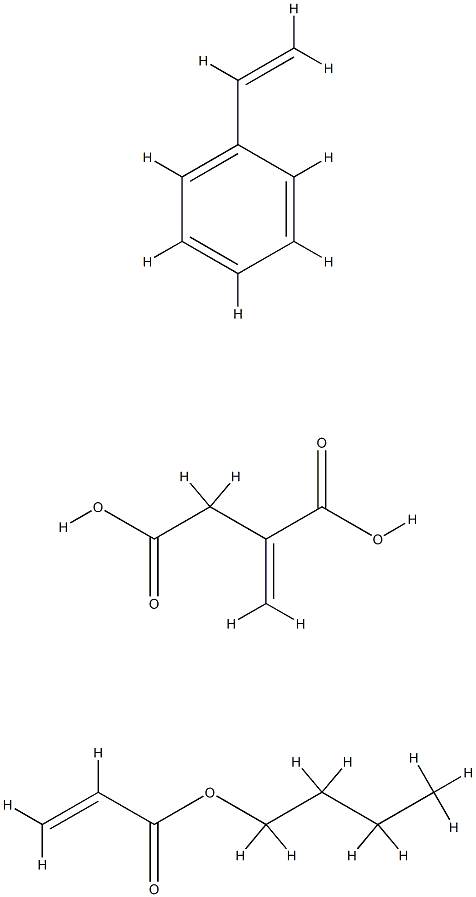 Butanedioic acid, methylene-, polymer with butyl 2-propenoate and ethenylbenzene