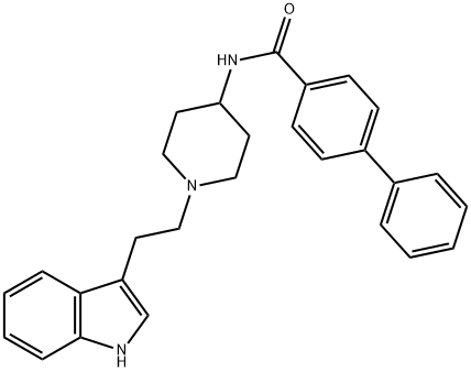 N-(1-(2-(1H-Indol-3-yl)ethyl)-4-piperidinyl)-(1,1'-biphenyl)-4-carboxamide