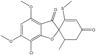 7-Chloro-4,6-dimethoxy-6'-methyl-2'-(methylthio)spiro[benzofuran-2(3H),1'-[2]cyclohexene]-3,4'-dione