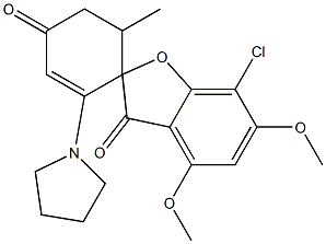 7-Chloro-4,6-dimethoxy-6'-methyl-2'-(1-pyrrolidinyl)spiro[benzofuran-2(3H),1'-[2]cyclohexene]-3,4'-dione