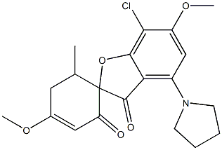 7-Chloro-4',6-dimethoxy-6'-methyl-4-(1-pyrrolidinyl)spiro[benzofuran-2(3H),1'-[3]cyclohexene]-2',3-dione