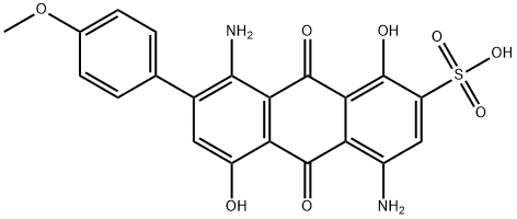 4,8-diamino-9,10-dihydro-1,5-dihydroxy-7-(4-methoxyphenyl)-9,10-dioxoanthracene-2-sulphonic acid