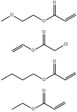 Butyl 2-propenoate polymer with ethenyl chloroacetate, ethyl 2-propenoate and 2-methoxyethyl 2-propenoate