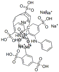 1,4-Benzenedisulfonic acid, 2,2-1,2-ethenediylbis(3-sulfo-4,1-phenylene)imino6-(phenylamino)-1,3,5-triazine-4,2-diyliminobis-, hexasodium salt