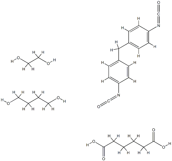己二酸与1,4-丁二醇、1,2-乙二醇和1,1'-亚甲基二(4-异氰酸根合苯)的聚合物