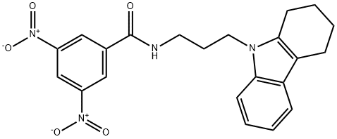 3,5-Dinitro-N-[3-(1,2,3,4-tetrahydro-9H-carbazol-9-yl)propyl]benzamide
