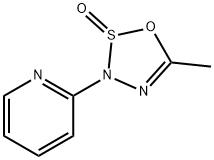 Pyridine, 2-(5-methyl-3H-1,2,3,4-oxathiadiazol-3-yl)-, S-oxide (8CI)