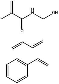 N-(羟甲基)-2-甲基-2-丙烯酰胺与1,3-丁二烯和乙烯基苯的聚合物