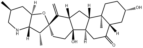 (5α)-13,18-Didehydro-17,23β-epoxy-12α,13-dihydro-3β,14-dihydroxyveratraman-6(5H)-one