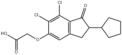 [(6,7-Dichloro-2-cyclopentyl-2,3-dihydro-1-oxo-1H-inden-5-yl)oxy]acetic acid