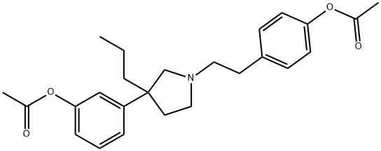 Acetic acid m-[1-(p-acetoxyphenethyl)-3-propyl-3-pyrrolidinyl]phenyl ester