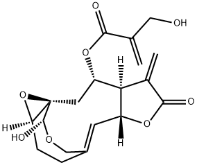 2-Hydroxymethylpropenoic acid [(1aR,4Z,5aR,8aR,9S,10aR,11S)-1a,2,5a,7,8,8a,9,10-octahydro-11-hydroxy-8-methylene-7-oxo-3H-4,10a-(methanoxymethano)-oxireno[5,6]cyclodeca[1,2-b]furan-9-yl] ester
