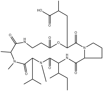 3-(1-Carboxyethyl)cyclo[D-Lac-L-Pro-L-Ile-N-methyl-L-Val-N-methyl-L-Ala-βAla-]