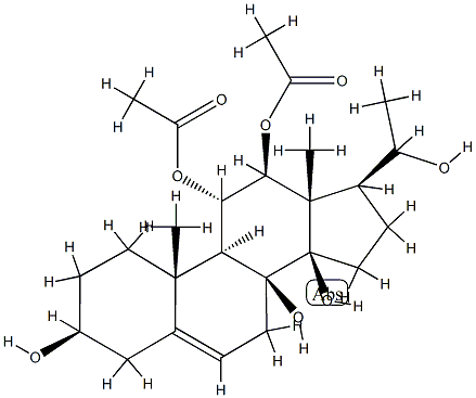Pregn-5-ene-3β,8,11α,12β,14β,20-hexol 11,12-diacetate