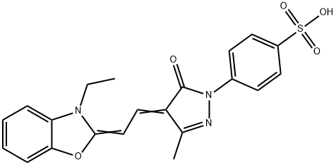 p-[4-[(3-ethyl-3H-benzoxazol-2-ylidene)ethylidene]-4,5-dihydro-3-methyl-5-oxo-1H-pyrazol-1-yl]benzenesulphonic acid