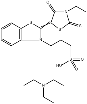 2-(3-ETHYL-4-OXO-2-THIOXO-5-THIAZOLIDINYLIDENE)-3(2H)-BENZOTHIAZOLE PROPANE SULFONIC ACID TRIETHYLAMINE SALT