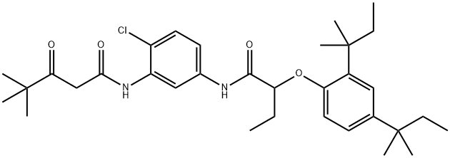 N-[5-[[2-[2,4-bis(1,1-dimethylpropyl)phenoxy]-1-oxobutyl]amino]-2-chlorophenyl]-4,4-dimethyl-3-oxovaleramide