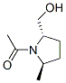 2-Pyrrolidinemethanol, 1-acetyl-5-methyl-, trans- (8CI)