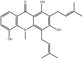 1,3,5-Trihydroxy-2,4-bis(3-methyl-2-butenyl)-9(10H)-acridinone