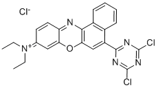 9-Diethylamino-5-(4,6-dichloro-s-triazinyl)-9H-benzo[a]phenoxazine Chloride