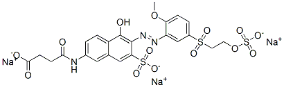 trisodium N-[5-hydroxy-6-[[5-[[2-(sulphonatooxy)ethyl]sulphonyl]-2-methoxyphenyl]azo]-7-sulphonato-2-naphthyl]succinamate