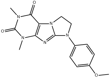 7,8-Dihydro-8-(p-methoxyphenyl)-1,3-dimethyl-1H-imidazo[2,1-f]purine-2,4(3H,6H)-dione