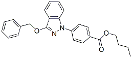 p-(3-Benzyloxy-1H-indazol-1-yl)benzoic acid butyl ester