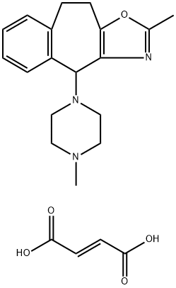 DIHYDROMETHYL-(METHYLPIPERAZINYL)BENZO(56)CYCLOHEPT(1,2-D)OXAZOLE DIFUMARATE