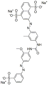 trisodium 3-[[4-[[[[2-methoxy-4-[(3-sulphonatophenyl)azo]phenyl]amino]carbonyl]amino]-o-tolyl]azo]naphthalene-1,5-disulphonate