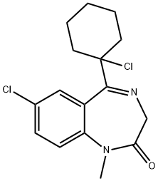 7-chloro-5-(1-chlorocyclohexyl)-1,3-dihydro-1-methyl-2H-1,4-benzodiazepin-2-one