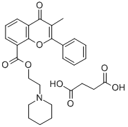 succinic acid, compound with 2-pyridinoethyl 3-methyl-4-oxo-2-phenyl-4H-1-benzopyran-8-carboxylate (1:1)