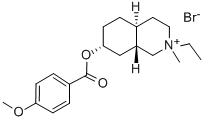 Isoquinolium, 1,2,3,4,4a-alpha,5,6,7,8,8a-beta-decahydro-2-ethyl-7-alp ha-hydroxy-2-methyl-, bromide, p-anisate