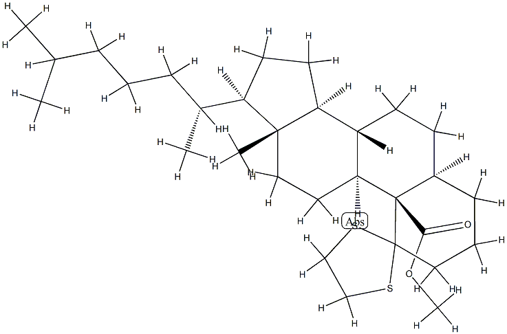 1,1-(Ethylenebisthio)-5α-cholestan-19-oic acid methyl ester
