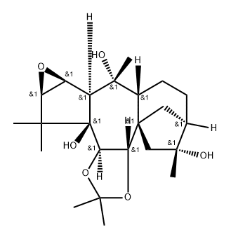 2β,3β-Epoxy-6β,7α-(isopropylidenebisoxy)grayanotoxane-5,10,16-triol