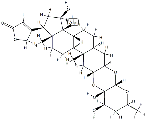 14,15β-Dihydroxy-3β,2α-[[(2S,3S,4R,6R)-tetrahydro-3,4-dihydroxy-6-methyl-2H-pyran-2,3-diyl]bis(oxy)]-5α-card-20(22)-enolide