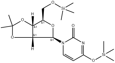 1-(2-O,3-O-Isopropylidene-5-O-trimethylsilyl-β-D-ribofuranosyl)-4-(trimethylsilyloxy)pyrimidin-2(1H)-one