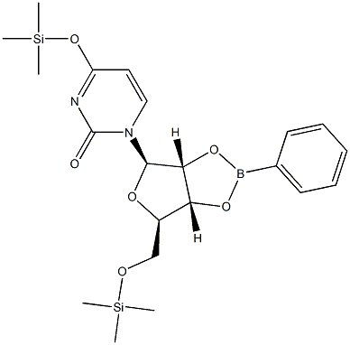 4-(Trimethylsilyloxy)-1-[5-O-trimethylsilyl-2-O,3-O-(phenylboranediyl)-β-D-ribofuranosyl]-2(1H)-pyrimidinone