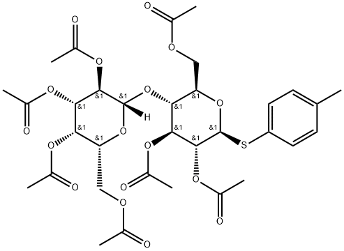 4-methylphenyl 4-O-(2,3,4,6- tetra-O-acetyl-β-D-galactopyra- nosyl)-1-thio-2,3,6-tri-O-acetyl-β- D-glucopyranoside