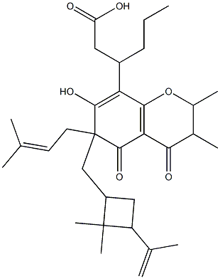 6-[[2,2-Dimethyl-3-(1-methylethenyl)cyclobutyl]methyl]-3,4,6,7-tetrahydro-5-hydroxy-2,3-dimethyl-6-(3-methyl-2-butenyl)-4,7-dioxo-β-propyl-2H-1-benzopyran-8-propionic acid