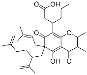 3-[6,7-Dihydro-2,3-dimethyl-4,7-dioxo-5-hydroxy-6-(2-isopropenyl-5-methyl-5-hexenyl)-6-(3-methyl-2-butenyl)chroman-8-yl]hexanoic acid