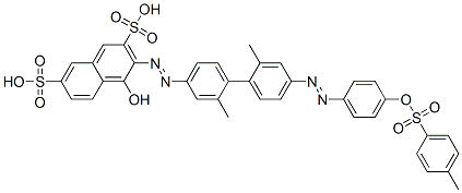3-[[2,2'-dimethyl-4'-[[4-[[(p-tolyl)sulphonyl]oxy]phenyl]azo][1,1'-biphenyl]-4-yl]azo]-4-hydroxynaphthalene-2,7-disulphonic acid