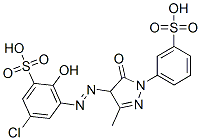 5-chloro-2-hydroxy-3-[[3-methyl-5-oxo-1-(m-sulphophenyl)-2-pyrazolin-4-yl]azo]benzenesulphonic acid