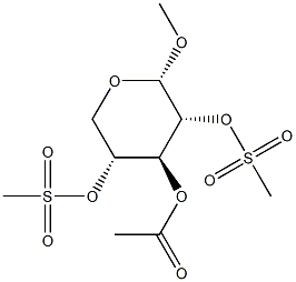 Methyl 3-O-acetyl-2-O,4-O-di(methylsulfonyl)-α-D-xylopyranoside