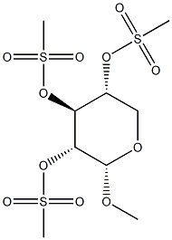 Methyl 2-O,3-O,4-O-tri(methylsulfonyl)-α-D-xylopyranoside
