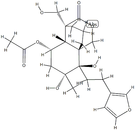 (4R)-5β-Acetoxy-8-[2-(3-furyl)ethyl]-4,4aα,5,6,7,8-hexahydro-7β,8α-dihydroxy-4-(hydroxymethyl)-7-methyl-3H-4α,8aα-propano-1H-2-benzopyran-3-one