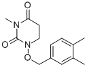 2,4(1H,3H)-Pyrimidinedione, 5,6-dihydro-1-(3,4-dimethylbenzyloxy)-3-me thyl-
